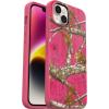 OtterBox iPhone 14 Plus Symmetry Series+ Case – CLEAR , ultra-sleek, snaps to MagSafe, raised edges protect camera & screen(Realtree Flamingo Pink (Gen 2))