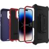 OtterBox iPhone 14 Pro Max (ONLY) Defender Series Case – AMERICAN FLAG, rugged & durable, with port protection, includes holster clip kickstand