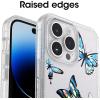 OtterBox iPhone 14 Pro Max (ONLY) Symmetry Series Case – Clear, Ultra-Sleek, Wireless Charging Compatible, Raised Edges Protect Camera & Screen(Y2K Butterfly)