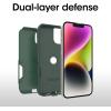 OtterBox iPhone 14 & iPhone 13 Commuter Series Case – BLACK , slim & tough, pocket-friendly, with port protection(Green)