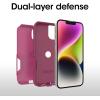 OtterBox iPhone 14 & iPhone 13 Commuter Series Case – BLACK , slim & tough, pocket-friendly, with port protection(Pink)