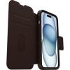 OtterBox iPhone 15 (Only) Strada Folio Series Case – Espresso (Brown), Card Holder, Snaps to MagSafe, Genuine Leather, Pocket-Friendly, Folio case(Brown)