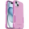 OtterBox iPhone 15 Plus and iPhone 14 Plus Commuter Series Case – Run Wildflower (Pink), Slim & Tough, Pocket-Friendly, with Port Protection