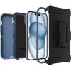 OtterBox iPhone 15 Plus and iPhone 14 Plus Defender Series Case – Black, screenless, Rugged & Durable, with Port Protection, Includes Holster Clip Kickstand(Blue)