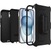 OtterBox iPhone 15 Plus and iPhone 14 Plus Defender Series Case – Black, screenless, Rugged & Durable, with Port Protection, Includes Holster Clip Kickstand(Black)