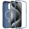 OtterBox iPhone 15 Pro MAX (Only) Defender Series XT Clear Case – Velvet Evergreen (Clear), screenless, Rugged, Snaps to MagSafe, Lanyard Attachment(Blue)