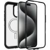 OtterBox iPhone 15 Pro MAX (Only) Defender Series XT Clear Case – Velvet Evergreen (Clear), screenless, Rugged, Snaps to MagSafe, Lanyard Attachment(Dark Side)