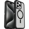 OtterBox iPhone 15 Pro MAX (Only) Defender Series XT Clear Case – Velvet Evergreen (Clear), screenless, Rugged, Snaps to MagSafe, Lanyard Attachment(Dark Side)