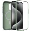 OtterBox iPhone 15 Pro MAX (Only) Defender Series XT Clear Case – Velvet Evergreen (Clear), screenless, Rugged, Snaps to MagSafe, Lanyard Attachment(Green)