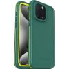 OtterBox iPhone 15 Pro MAX (Only) FRĒ Series Waterproof Case with MagSafe (Designed by LifeProof) – Black, Waterproof, 60% Recycled Plastic, Sleek and Stylish(Green)