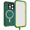 OtterBox iPhone 15 Pro (Only) FRĒ Series Waterproof Case with MagSafe (Designed by LifeProof) – Rule of Plum (Purple), Waterproof, 60% Recycled Plastic, Sleek and Stylish(Green)