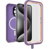 OtterBox iPhone 15 Pro (Only) FRĒ Series Waterproof Case with MagSafe (Designed by LifeProof) – Rule of Plum (Purple), Waterproof, 60% Recycled Plastic, Sleek and Stylish(Purple)