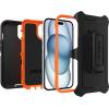 OtterBox iPhone 15, iPhone 14, and iPhone 13 Defender Series Case – Realtree Edge (Blaze Orange/Black/RT Edge), Rugged & Durable, with Port Protection, Includes Holster Clip Kickstand