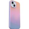 OtterBox iPhone 15, iPhone 14, and iPhone 13 Symmetry Series Clear Case – Stardust (Clear/Silver), Snaps to MagSafe, Ultra-Sleek, Raised Edges Protect Camera & Screen(Soft Sunset)