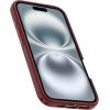 OtterBox iPhone 16 Symmetry Series Clear Case – Baby Blue Jeans(Brick Red)
