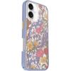 OtterBox iPhone 16 Symmetry Series Clear Case – Baby Blue Jeans(Floral Purple)