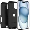 OtterBox iPhone 16e, 15, 14, & 13 Commuter Series Case – BLACK, slim & tough, pocket-friendly, with port protection (ships in polybag)(iPhone 15 / iPhone 14 / iPhone 13)