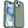 OtterBox iPhone 16e, 15, 14, & 13 Defender Series XT Case – Baby Blue Jeans (Blue), screenless, Rugged, Snaps to MagSafe, Lanyard Attachment(Green)