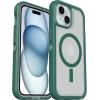 OtterBox iPhone 16e, 15, 14, & 13 Defender Series XT Case – Baby Blue Jeans (Blue), screenless, Rugged, Snaps to MagSafe, Lanyard Attachment(Velvet Evergreen)