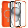 OtterBox iPhone 16e, 15, 14, & 13 Defender Series XT Case – High Visibility (Orange), screenless, rugged, snaps to MagSafe, lanyard attachment (ships in polybag)