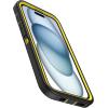 OtterBox iPhone 16e (Only) – Defender Series Case – Black – Screenless – Rugged & Durable – with Port Protection – Holster Clip Includes – Microbial Defense Protection(Night (Black & Yellow))