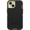 OtterBox iPhone 16e (Only) – Defender Series Case – Black – Screenless – Rugged & Durable – with Port Protection – Holster Clip Includes – Microbial Defense Protection(Night (Black & Yellow))