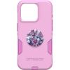OtterBox Bundle iPhone 15 Pro (Only) Commuter Series Case – (Run Wildflower) + PopSockets PopGrip (Flutterby), Slim & Tough, Pocket-Friendly, with Port Protection, PopGrip Included Pink