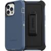 OtterBox iPhone 13 Pro Max & iPhone 12 Pro Max Defender Series Case – Black, Rugged & Durable, with Port Protection, Includes Holster Clip Kickstand(Blue)