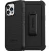 OtterBox iPhone 13 Pro Max & iPhone 12 Pro Max Defender Series Case – Black, Rugged & Durable, with Port Protection, Includes Holster Clip Kickstand(Black)