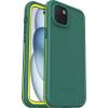 OtterBox iPhone 15 Plus and iPhone 14 Plus FRĒ Series Waterproof Case with MagSafe (Designed by LifeProof) – PINE (Green), waterproof, 60% recycled plastic, sleek and stylish