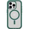 OtterBox iPhone 15 Pro (Only) Defender Series XT Clear Case – Mountain Frost (Clear), Screenless, Rugged, Snaps to MagSafe, Lanyard Attachment(Velvet Evergreen)