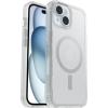 OtterBox iPhone 15, iPhone 14, and iPhone 13 Symmetry Series Clear Case (Clear), snaps to MagSafe, ultra-sleek, raised edges protect camera & screen (ships in polybag)(Clear)