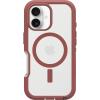 OtterBox iPhone 16 Pro Defender Series XT Clear Case – Floral Purple(Brick Red Clear)
