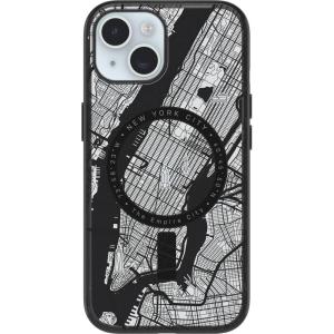 OtterBox Clear case with Colorful Grip Edge case for iPhone 15 – New York (Black)