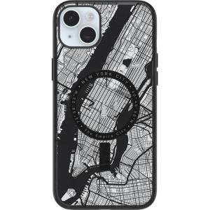 OtterBox Clear case with Colorful Grip Edge case for iPhone 15 Plus – New York (Black)