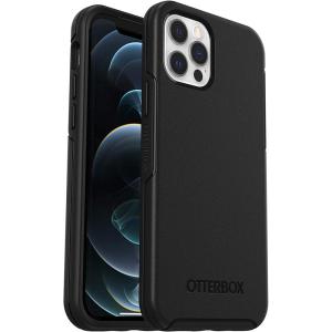OtterBox iPhone 12 & iPhone 12 Pro Symmetry Series Case – Black, Ultra-Sleek, Wireless Charging Compatible, Raised Edges Protect Camera & Screen