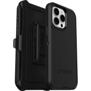 OtterBox iPhone 15 Pro MAX (Only) Defender Series Case – BLACK, screenless, rugged & durable, with port protection, includes holster clip kickstand (ships in polybag, ideal for business customers)