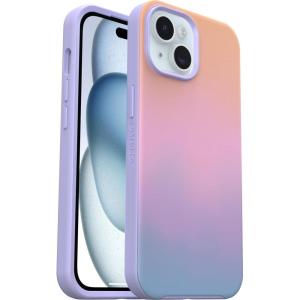 OtterBox iPhone 16e, 15, 14, & 13 Symmetry Series Case – Soft Sunset (Purple), Snaps to MagSafe, Ultra-Sleek, Raised Edges Protect Camera & Screen