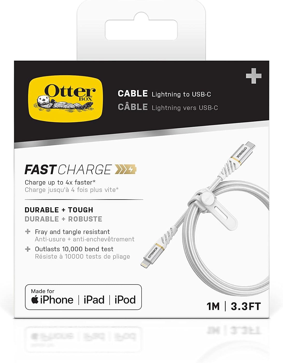 imageOtterBox Fast Charge Premium Lightning to USBC Cable 2M Cloud Sky