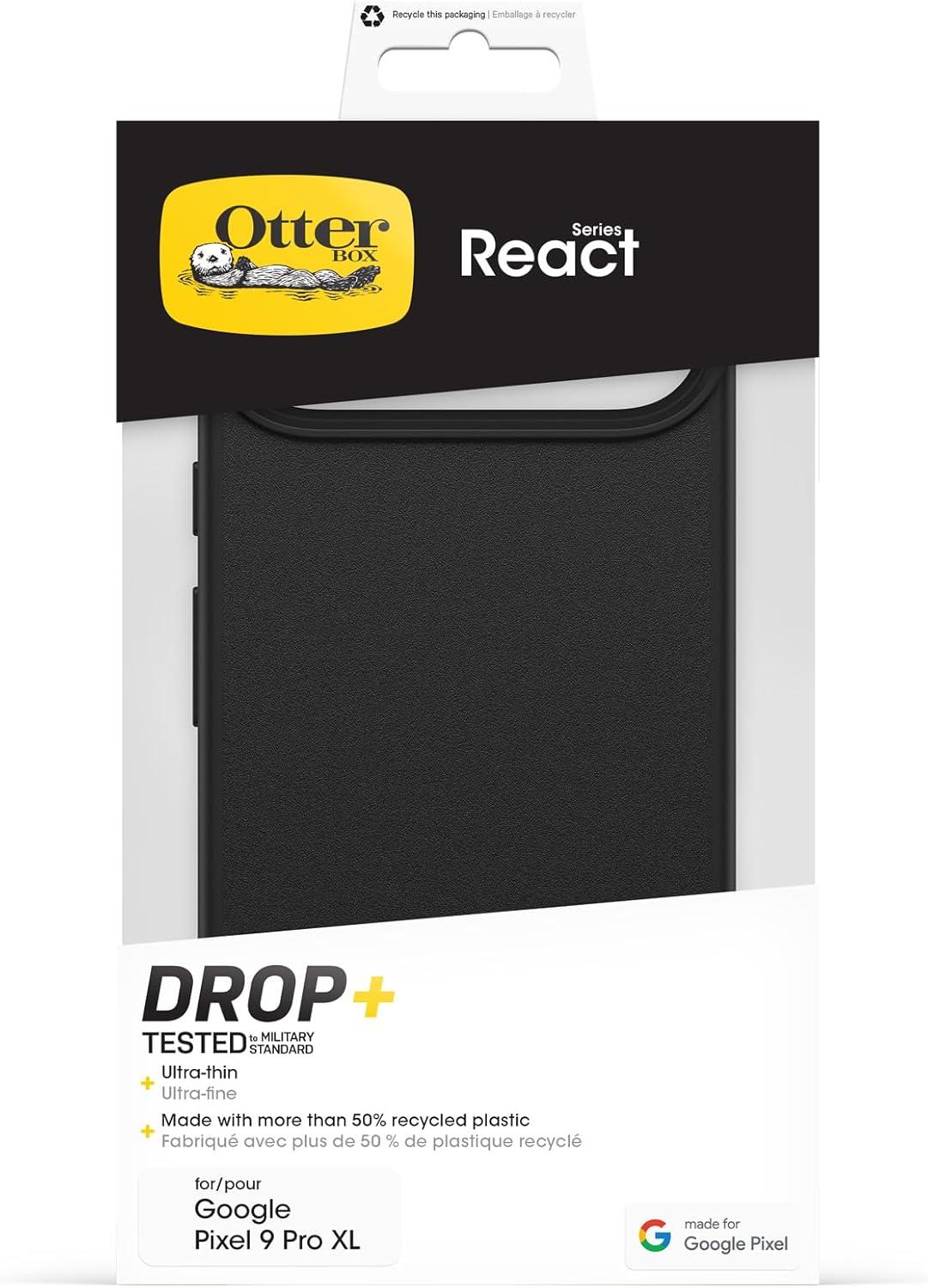 imageOtterBox Google Pixel 9 Pro XL React Series Case Black UltraThin PocketFriendly Raised Edges Protect Camera ampamp Screen Wireless Charging CompatibleBlack