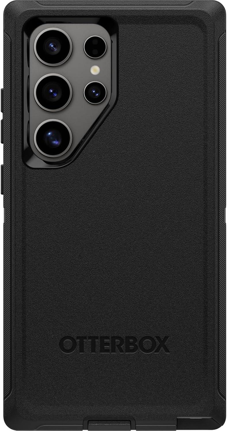 imageOtterBox Samsung Galaxy S24 Defender Series Case Black Rugged ampamp Durable with Port Protection Includes Holster Clip KickstandBlack