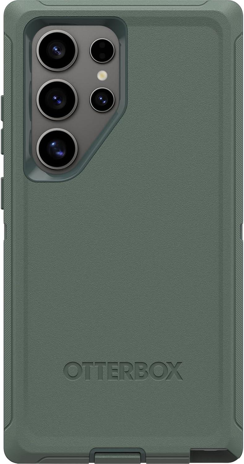 imageOtterBox Samsung Galaxy S24 Defender Series Case Black Rugged ampamp Durable with Port Protection Includes Holster Clip KickstandGreen