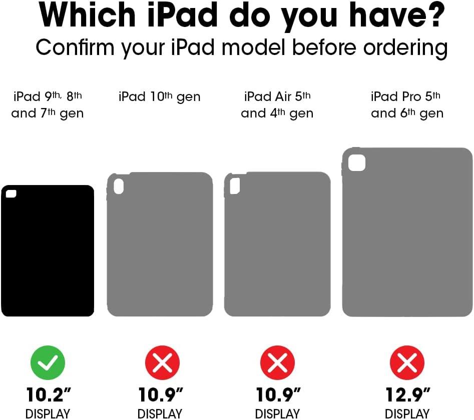 imageOtterBox Symmetry Folio Series Case for iPad 7th 8th ampamp 9th Gen 102quot Display 2019 2020 ampamp 2021 Version Starry Night ClearBlackBlack PUDark Grey MICROSUED Magnetic SleepWake CoverBlack