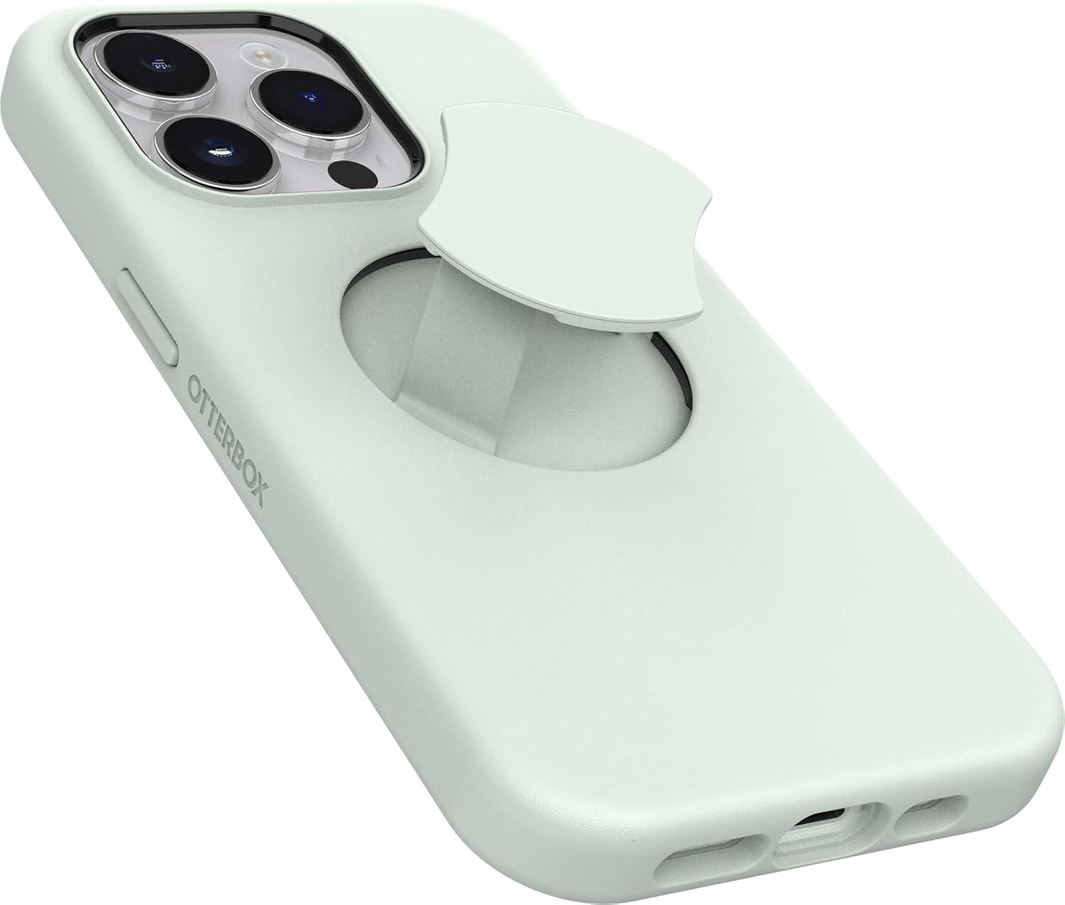 imageOtterBox iPhone 14 Pro Only OtterGrip Symmetry Series Case CHILL Out Green Builtin Grip Sleek case Snaps to MagSafe Raised Edges Protect Camera ampamp Screen