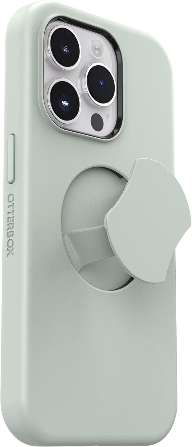 imageOtterBox iPhone 14 Pro Only OtterGrip Symmetry Series Case CHILL Out Green Builtin Grip Sleek case Snaps to MagSafe Raised Edges Protect Camera ampamp Screen