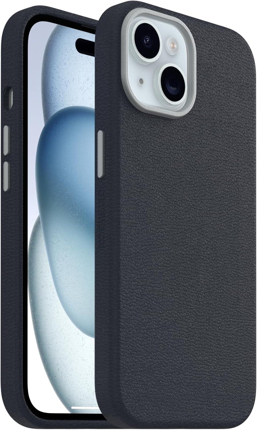 imageOtterBox iPhone 15 Pro Symmetry Series Cactus Leather for MagSafe Rich Adobe Brown sustainably sourced Snaps to MagSafe UltraSleek Raised Edges Protect Camera ampamp ScreenNew Blue Sentiment