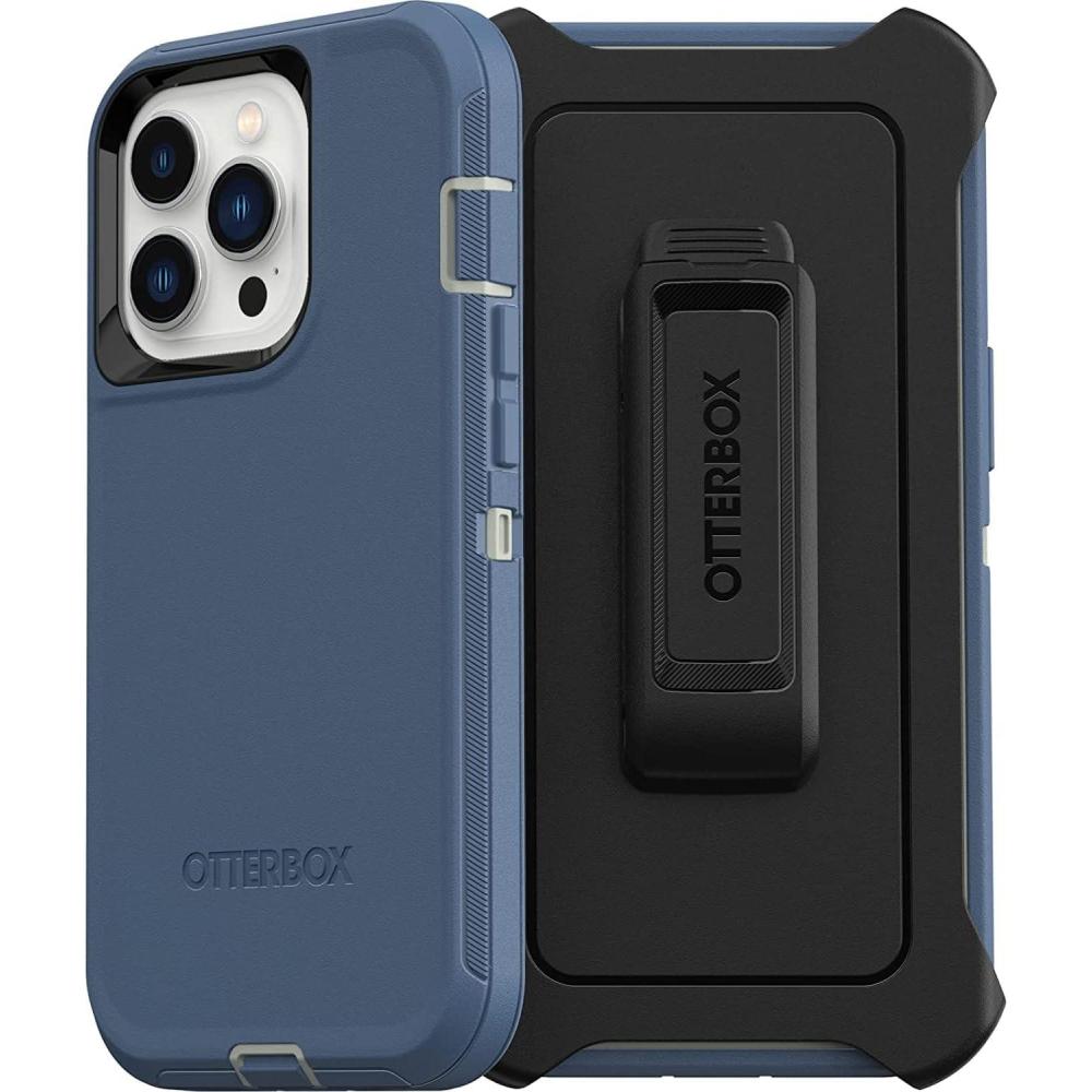 imageOtterBox iPhone 13 Pro ONLY Defender Series Case Fort Blue Rugged ampamp Durable with Port Protection Includes Holster Clip Kickstand
