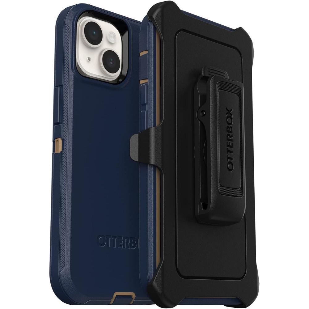 imageOtterBox iPhone 14 Plus Defender Series Case  Realtree Edge Blaze OrangeBlackRT Edge Rugged ampamp Durable with Port Protection Includes Holster Clip KickstandNavy