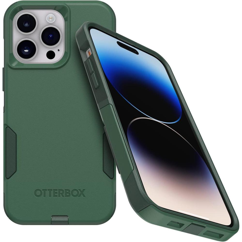 imageOtterBox iPhone 14 Pro Max ONLY Commuter Series Case Black Slim ampamp Tough PocketFriendly with Port ProtectionGreen