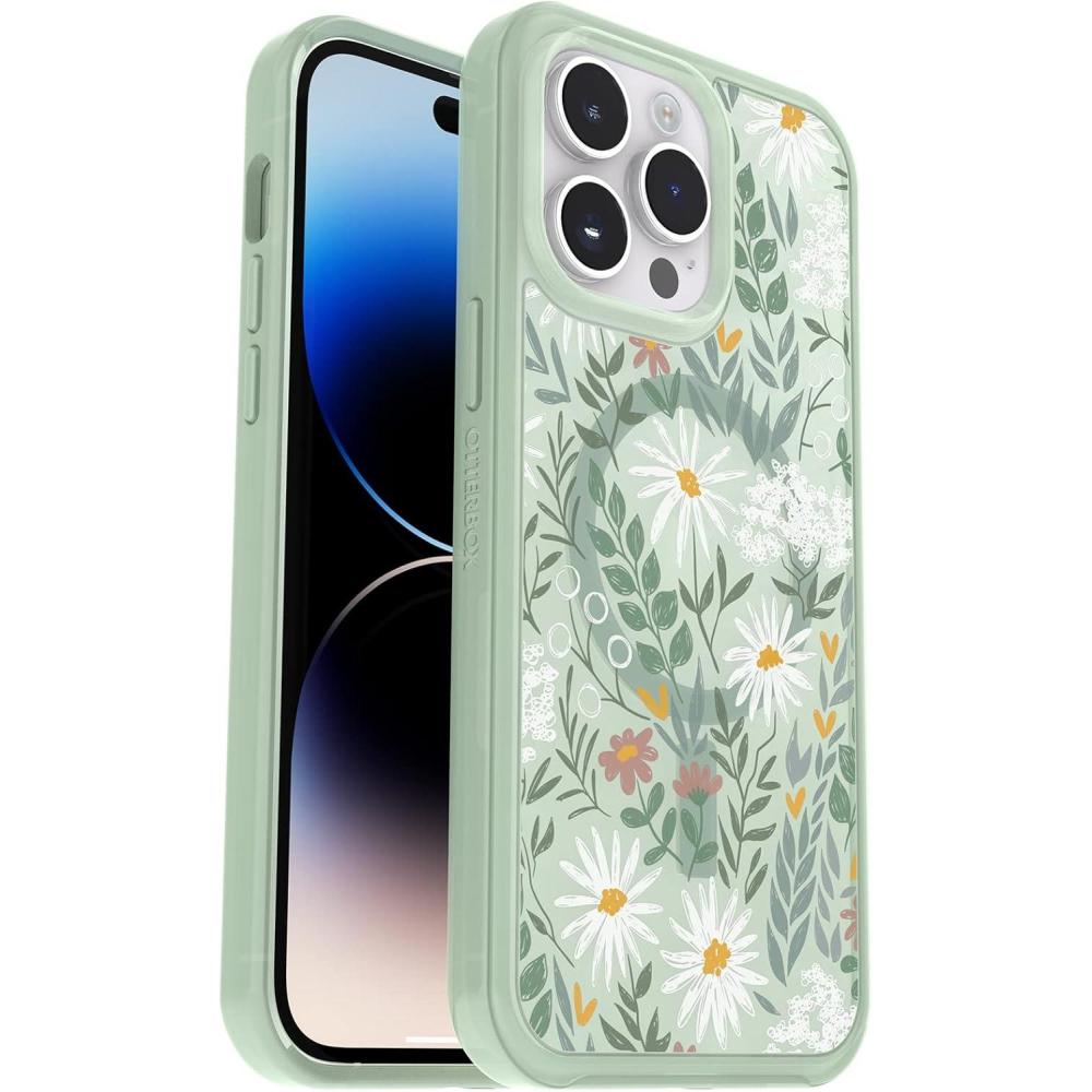 imageOtterBox iPhone 14 Pro Max ONLY Symmetry Series Case SAGE Advice Green UltraSleek Snaps to MagSafe Raised Edges Protect Camera ampamp Screen